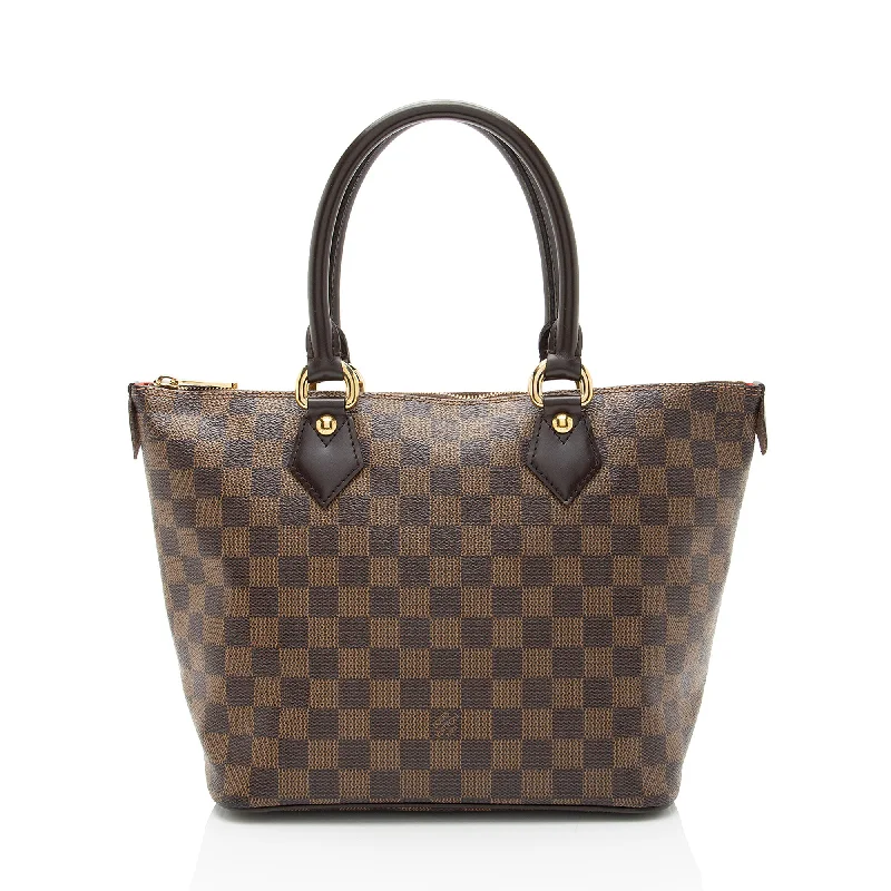 Louis Vuitton bags with refined leather finishes -Louis Vuitton Damier Ebene Saleya PM Tote (SHF-oMBtvC)