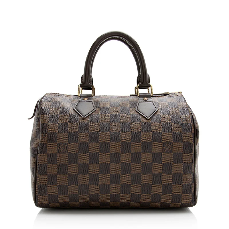 ouis Vuitton women's handbags for sale -Louis Vuitton Damier Ebene Speedy 25 Satchel (SHF-22073)