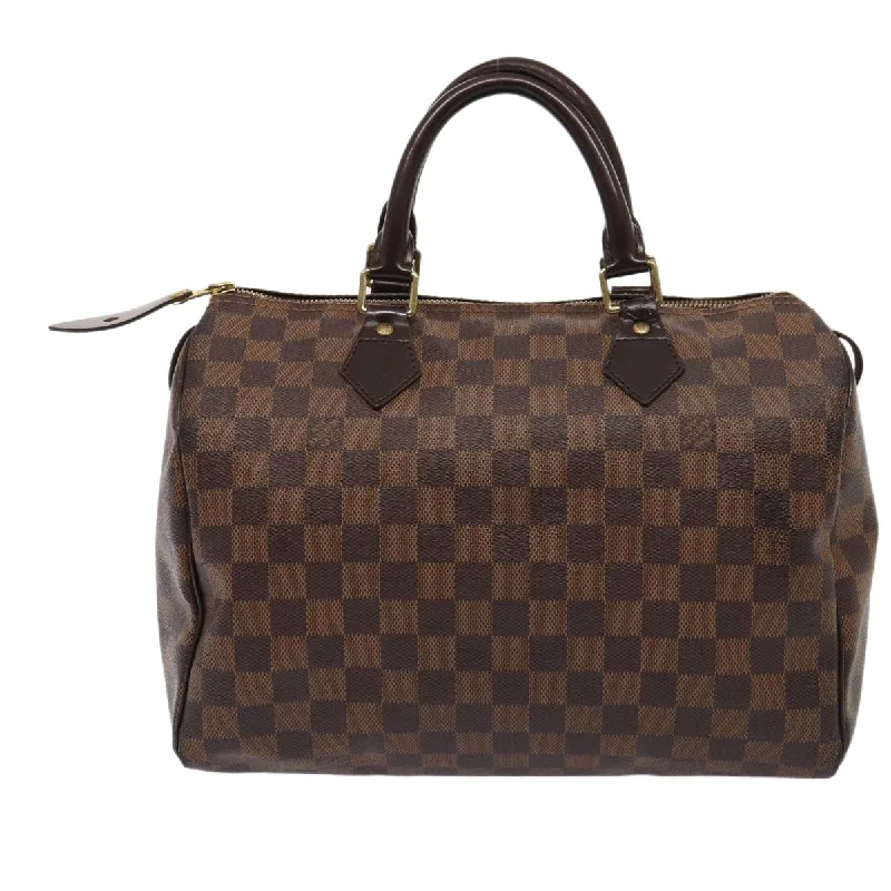 Louis Vuitton bags with refined leather accents -LOUIS VUITTON Damier Ebene Speedy 30 Hand Bag N41364 LV 87973