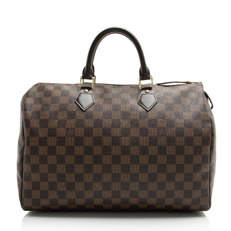 Louis Vuitton bags for seasonal fashion -Louis Vuitton Damier Ebene Speedy 35 Satchel (SHF-8RRCj1)