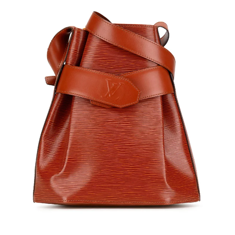 Louis Vuitton bags with leather accents -Louis Vuitton Epi Sac D Epaule PM (SHG-jeh7tD)