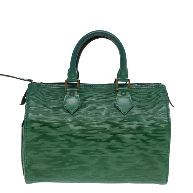 Louis Vuitton handbags with monogram print -LOUIS VUITTON Epi Speedy 25 Hand Bag Borneo Green M43014 LV 87773