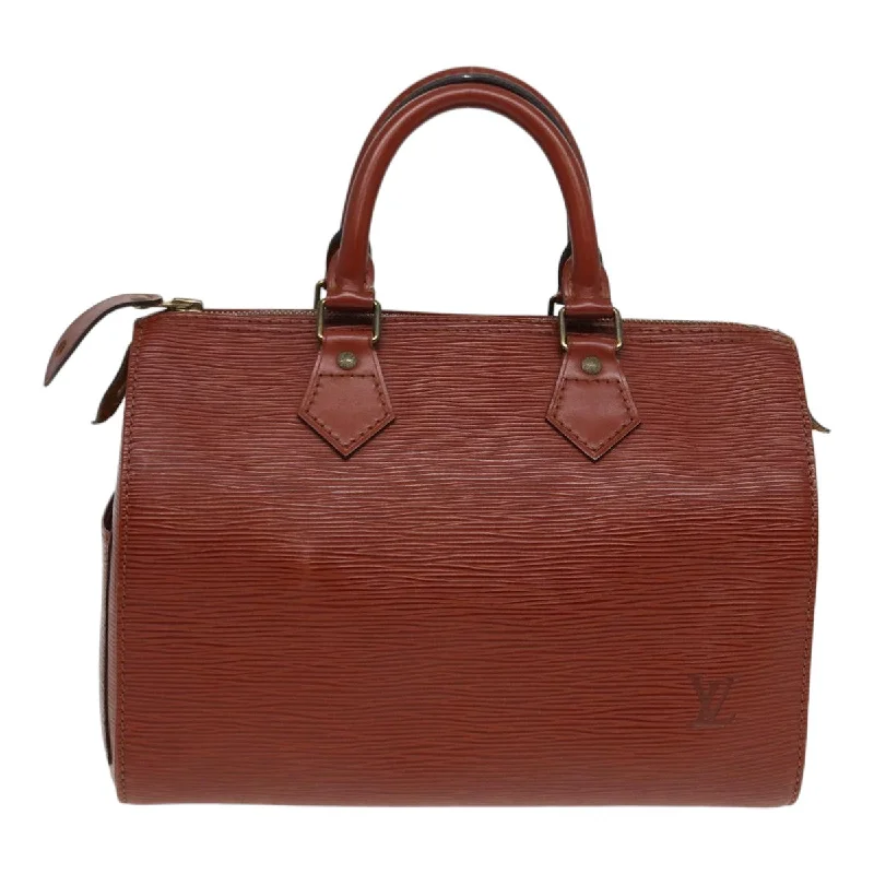 Louis Vuitton leather bags for luxury shoppers -LOUIS VUITTON Epi Speedy 25 Hand Bag Brown M43013 LV 86059