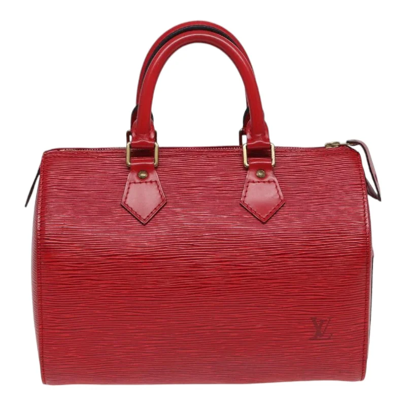 Louis Vuitton iconic canvas handbags -LOUIS VUITTON Epi Speedy 25 Hand Bag Castilian Red M43017 LV 84908