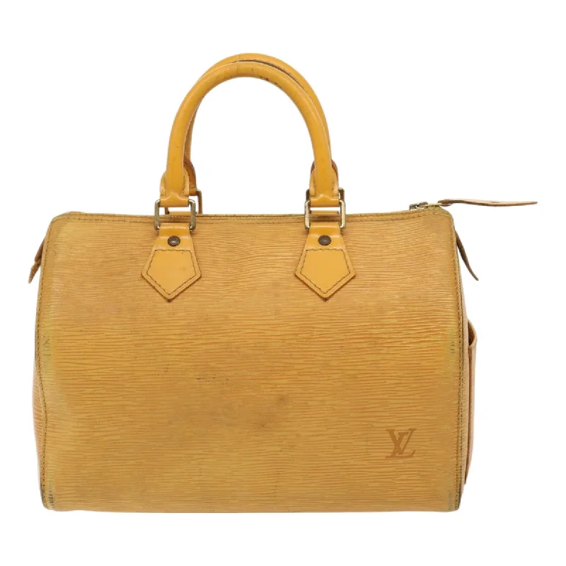 Louis Vuitton bags with patent leather finishes -LOUIS VUITTON Epi Speedy 25 Hand Bag Tassili Yellow M43019 LV 85257