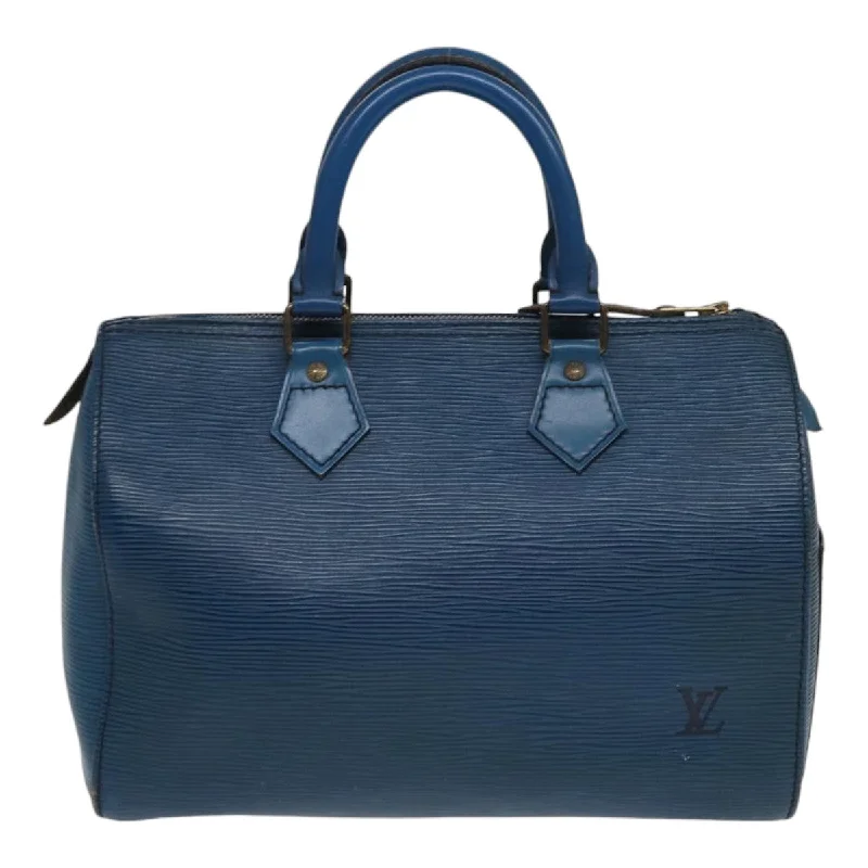 Louis Vuitton bags with delicate stitching -LOUIS VUITTON Epi Speedy 25 Hand Bag Toledo Blue M43015 LV 84906