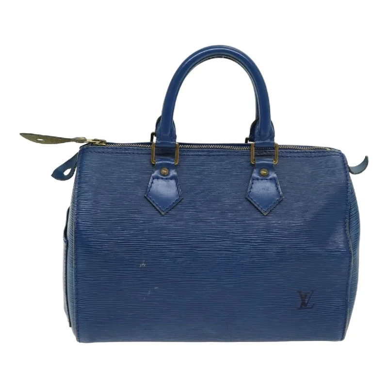 Louis Vuitton handbags with colorful accents -LOUIS VUITTON Epi Speedy 25 Hand Bag Toledo Blue M43015 LV 85451