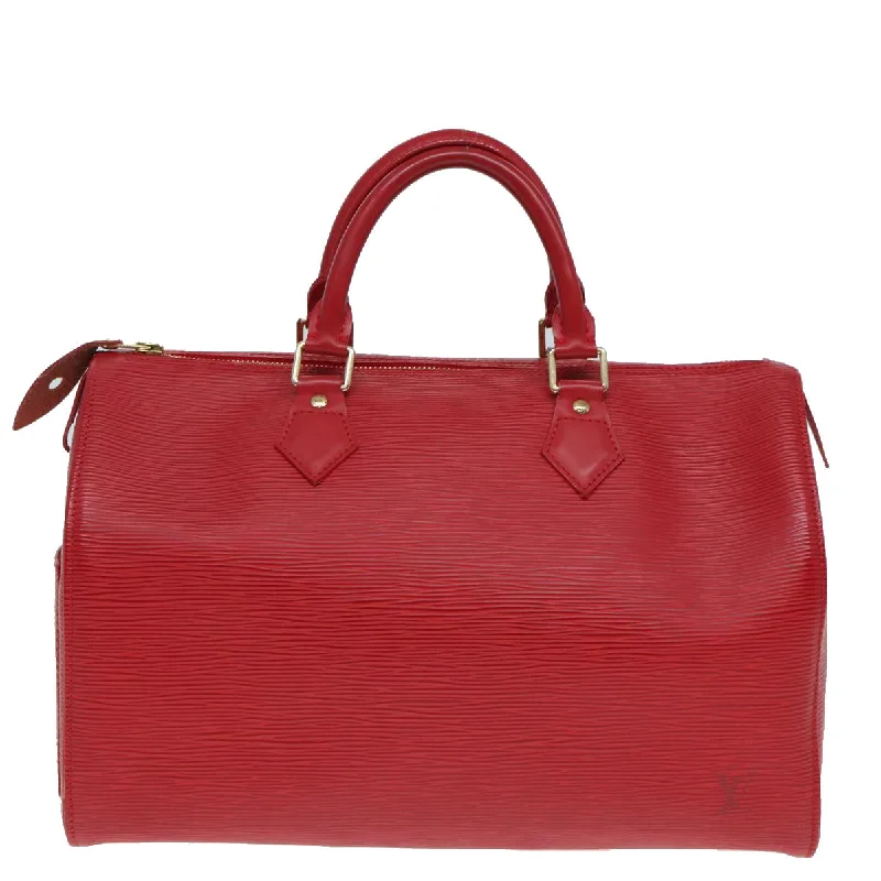 Louis Vuitton bags with leather straps -LOUIS VUITTON Epi Speedy 30 Hand Bag Castilian Red M43007 LV 87950