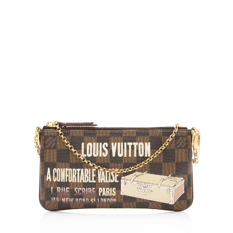 Louis Vuitton designer bags with high-end details -Louis Vuitton Limited Edition Damier Ebene Trunks & Bags Milla MM Pochette (SHF-NPVKKd)