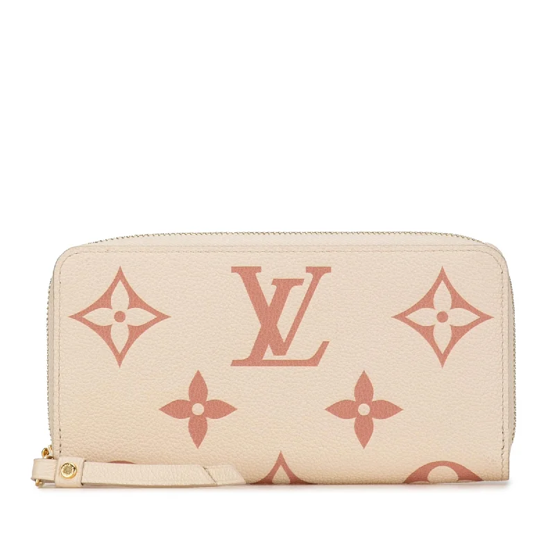 Louis Vuitton handbags for every fashion style -Louis Vuitton Monogram Bicolor Empreinte Giant Zippy Wallet (SHG-05dN2T)