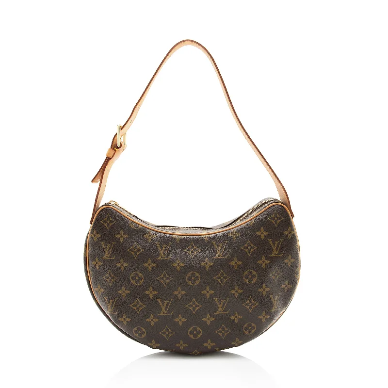 Louis Vuitton bags with refined leather accents -Louis Vuitton Monogram Canvas Croissant MM Shoulder Bag (SHF-PROm8v)