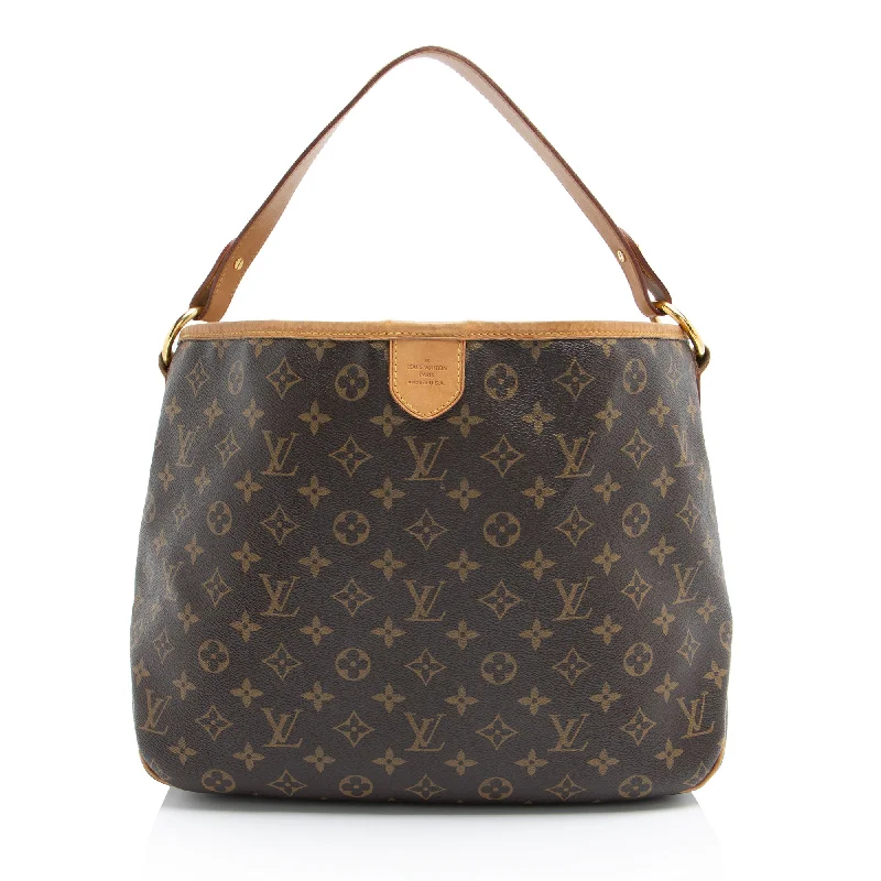 Louis Vuitton bags with luxury fabric textures -Louis Vuitton Monogram Canvas Delightful PM Shoulder Bag (SHF-GvE5WN)