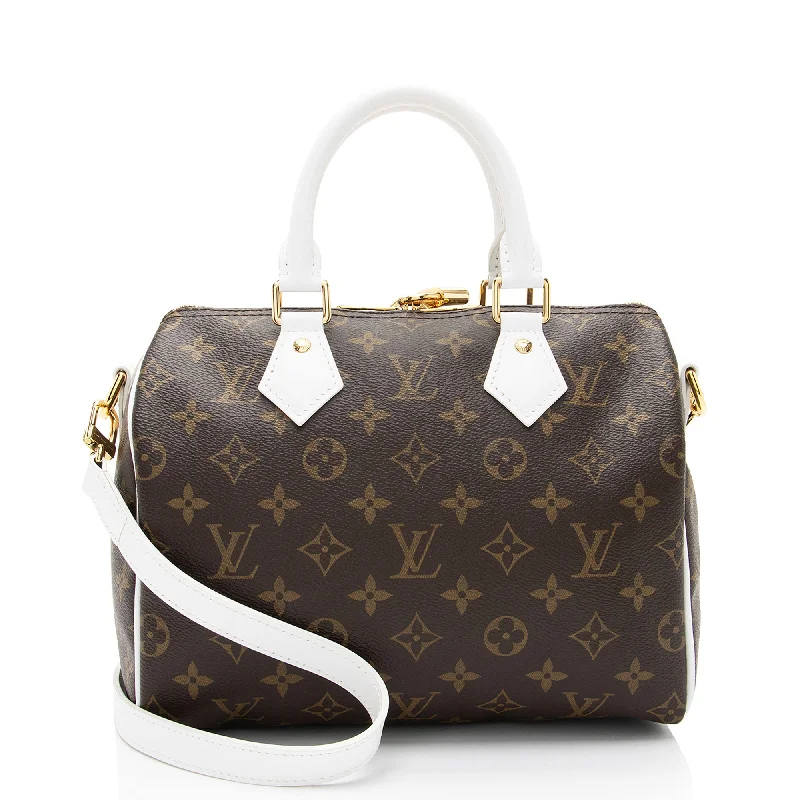 Louis Vuitton luxury handbags for high-end shoppers -Louis Vuitton Monogram Canvas LV Match Speedy Bandouliere 25 Satchel (SHF-C23die)