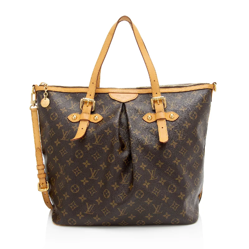 Louis Vuitton bags for women with bold, elegant designs -Louis Vuitton Monogram Canvas Palermo GM Tote (SHF-WXaNAn)