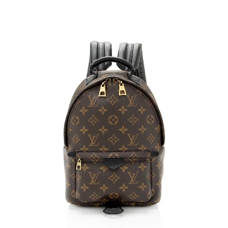 Louis Vuitton bags with refined leather finishes -Louis Vuitton Monogram Canvas Palm Springs PM Backpack (SHF-DG7rye)