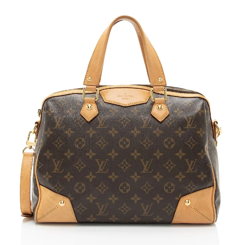 Louis Vuitton bags with refined leather accents -Louis Vuitton Monogram Canvas Retiro PM Satchel (SHF-TTqWfe)