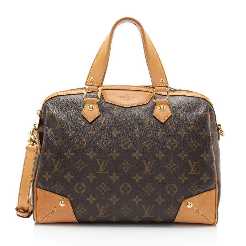 Louis Vuitton bags with quilted leather finishes -Louis Vuitton Monogram Canvas Retiro PM Satchel (SHF-YFwG8D)