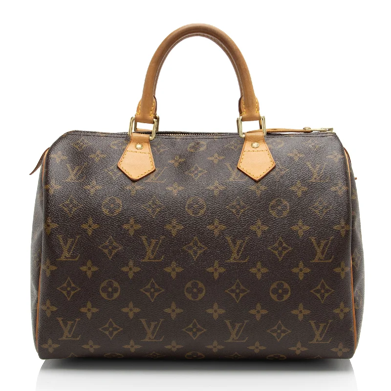 Louis Vuitton canvas bags for stylish women -Louis Vuitton Monogram Canvas Speedy 30 Satchel (SHF-6mI3UA)