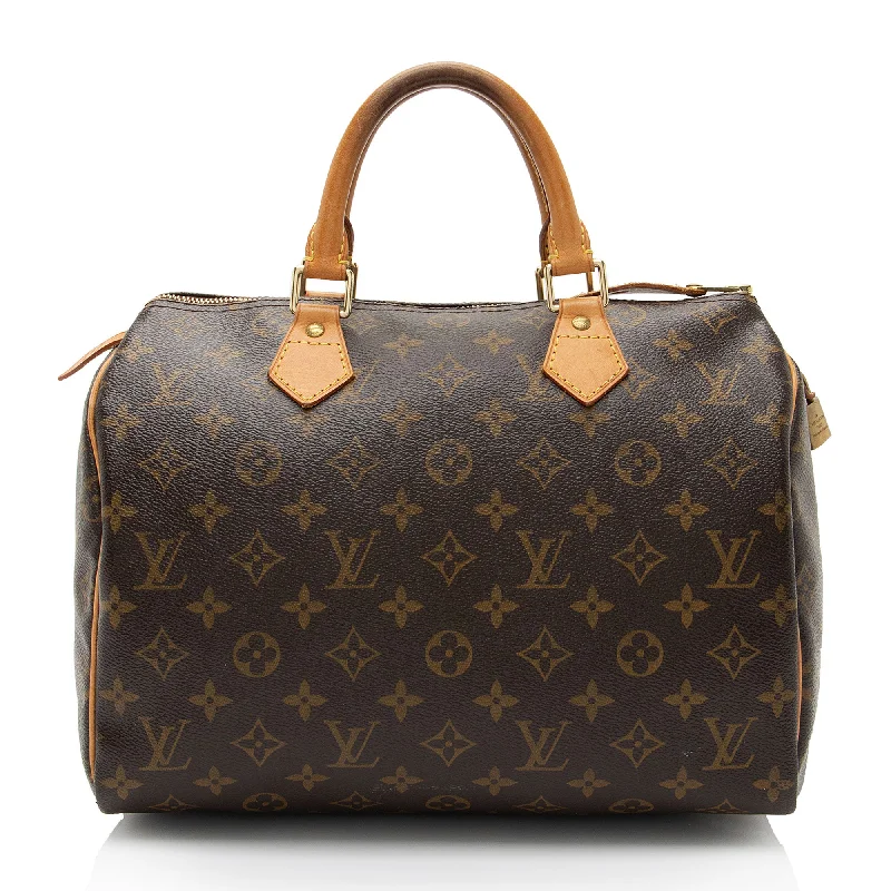 Louis Vuitton bags for high-fashion wardrobes -Louis Vuitton Monogram Canvas Speedy 30 Satchel (SHF-D4HONV)