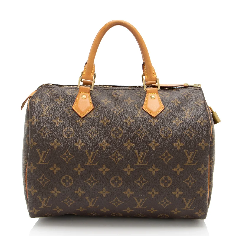 Louis Vuitton bags with soft textures -Louis Vuitton Monogram Canvas Speedy 30 Satchel (SHF-Y6nBhs)