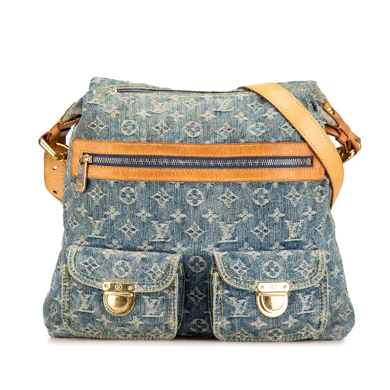 Louis Vuitton handbags with gold accents -Louis Vuitton Monogram Denim Baggy GM (SHG-fl7W9r)