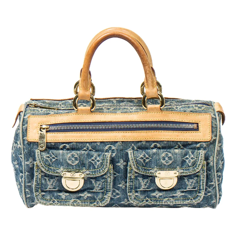 Louis Vuitton handbags for elegant travel -Louis Vuitton Monogram Denim Neo Speedy 30 (SHG-GgKeVV)