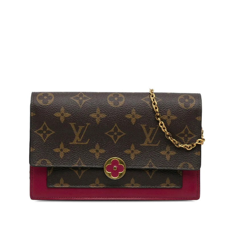 Louis Vuitton handbags for fashion enthusiasts -Louis Vuitton Monogram Flore Wallet On Chain (SHG-CJ8SXX)