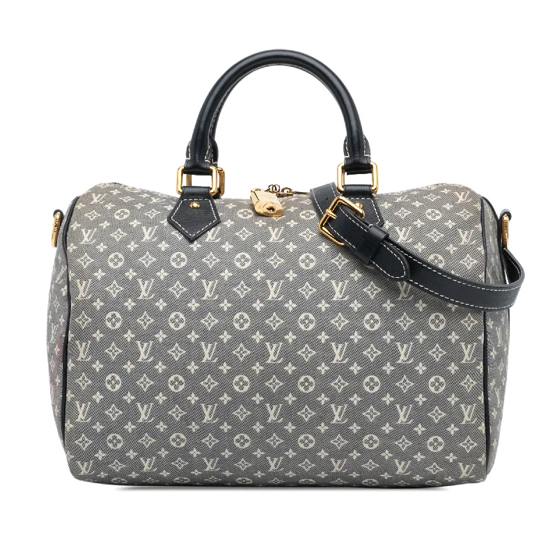 Louis Vuitton bags with contemporary designs -Louis Vuitton Monogram Mini Lin Speedy Bandouliere 30 (SHG-yNYH7c)