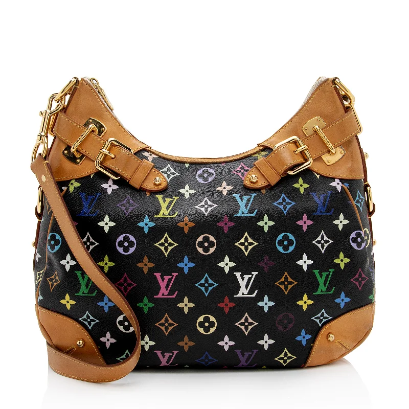 Louis Vuitton bags with soft leather lining -Louis Vuitton Monogram Multicolore Greta Hobo (SHF-w1Lblo)