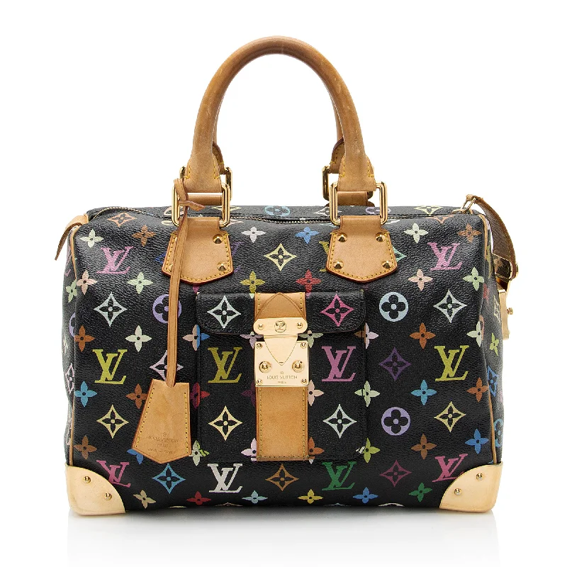 Louis Vuitton bags with chic leather finishes -Louis Vuitton Monogram Multicolore Speedy 30 Satchel (SHF-Pi3NSW)