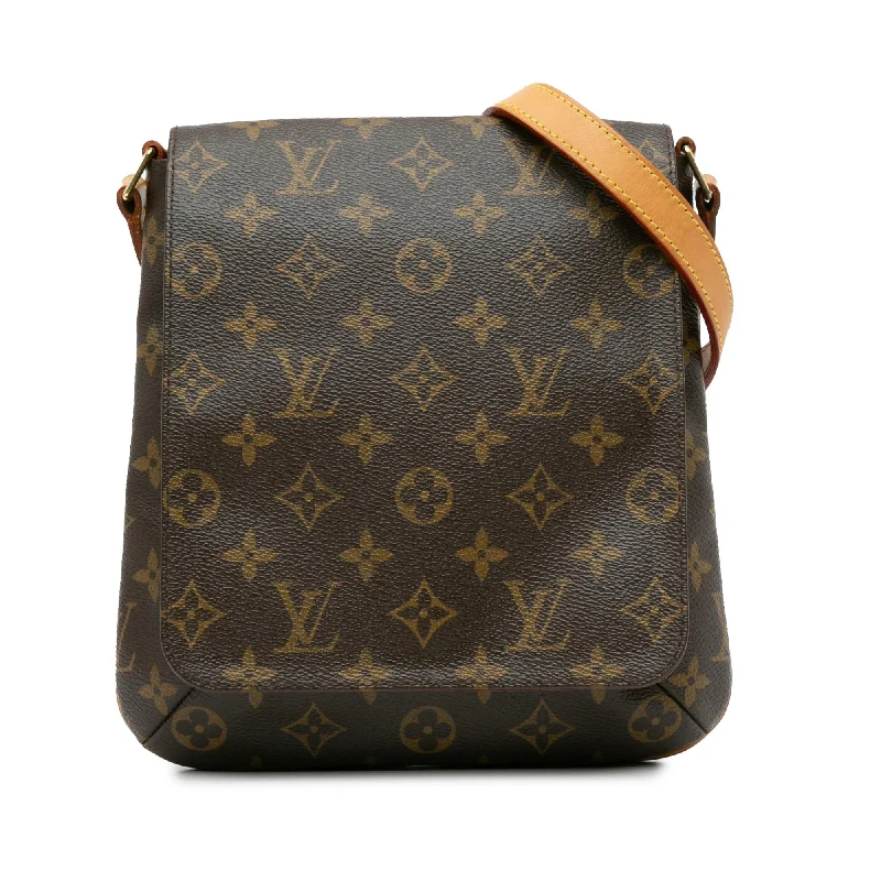 Louis Vuitton leather handbags with embossed finishes -Louis Vuitton Monogram Musette Salsa Short Strap (SHG-r8AKnQ)