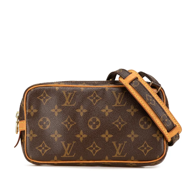 Louis Vuitton bags with statement-making finishes -Louis Vuitton Monogram Pochette Marly Bandouliere (SHG-ACPAJY)