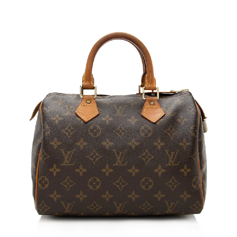 Louis Vuitton handbags for fashion enthusiasts -Louis Vuitton Vintage Monogram Canvas Speedy 25 Satchel (SHF-17555)