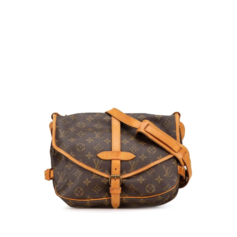 Louis Vuitton luxury handbags with premium stitching -Louis Vuitton Monogram Saumur 30 (SHG-PFQISn)