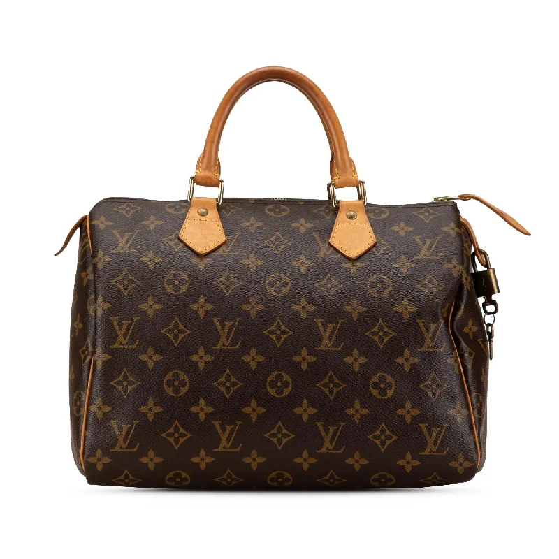 Louis Vuitton bags with embossed leather textures -Louis Vuitton Monogram Speedy 30 (SHG-cV3HO7)