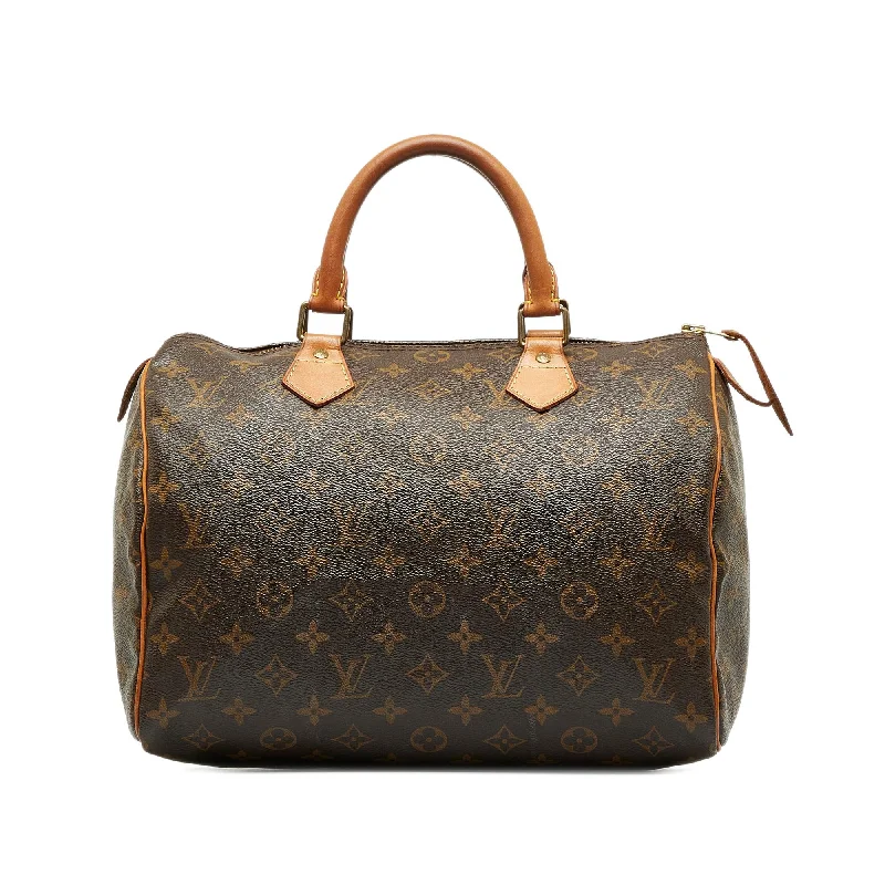 Louis Vuitton handbags with tailored finishes -Louis Vuitton Monogram Speedy 30 (SHG-tMlICW)