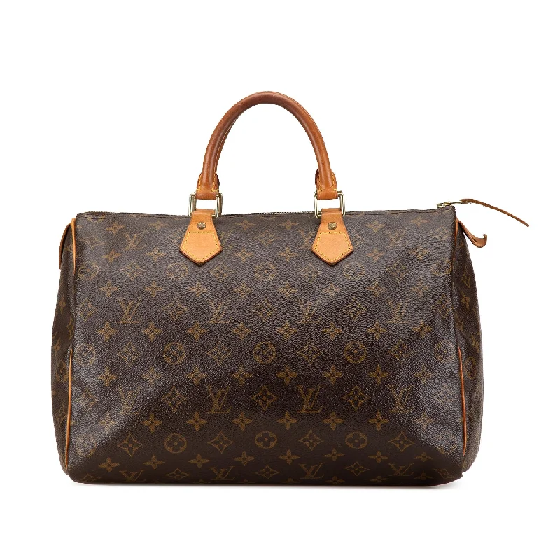 Louis Vuitton bags with luxurious materials -Louis Vuitton Monogram Speedy 35 (SHG-2kMtOt)