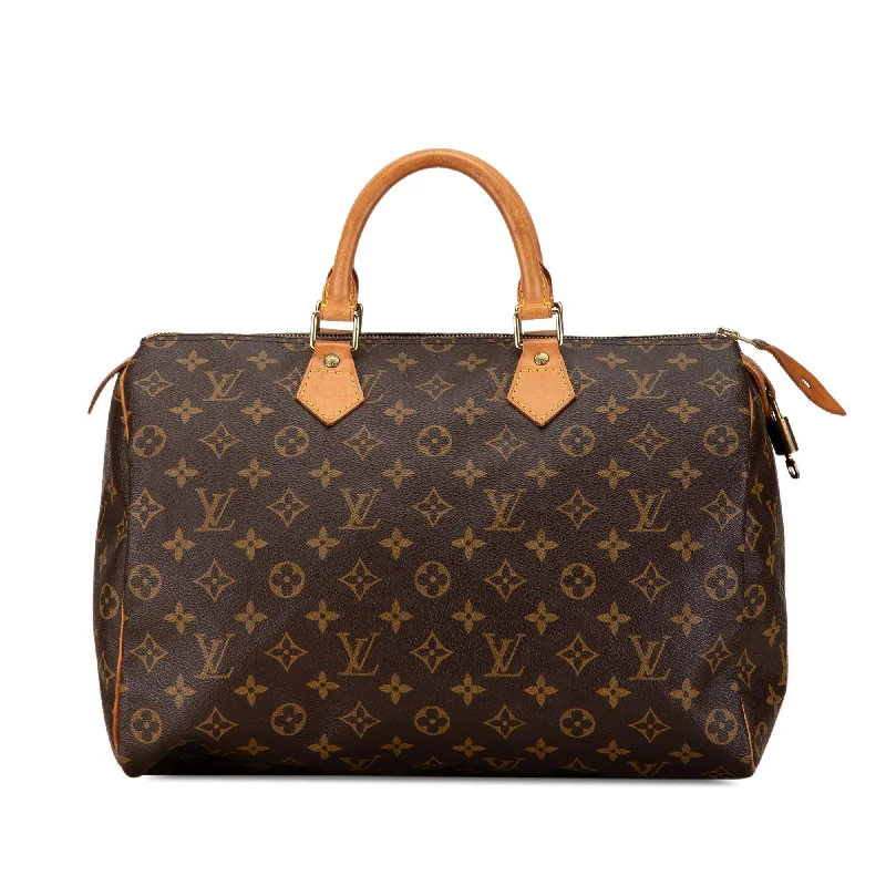 Louis Vuitton leather bags with minimalist appeal -Louis Vuitton Monogram Speedy 35 (SHG-dZPbcw)