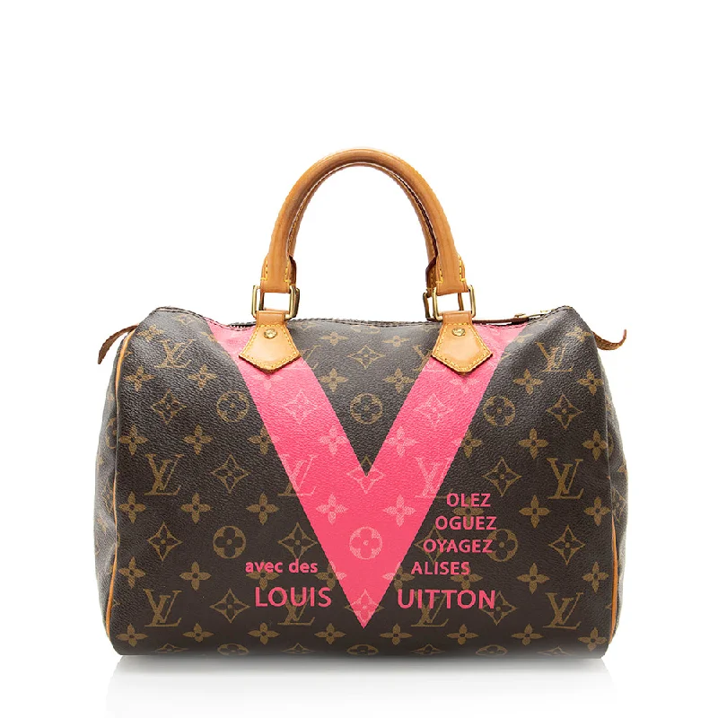 Louis Vuitton small leather bags for women -Louis Vuitton Monogram V Speedy 30 Satchel (SHF-19957)