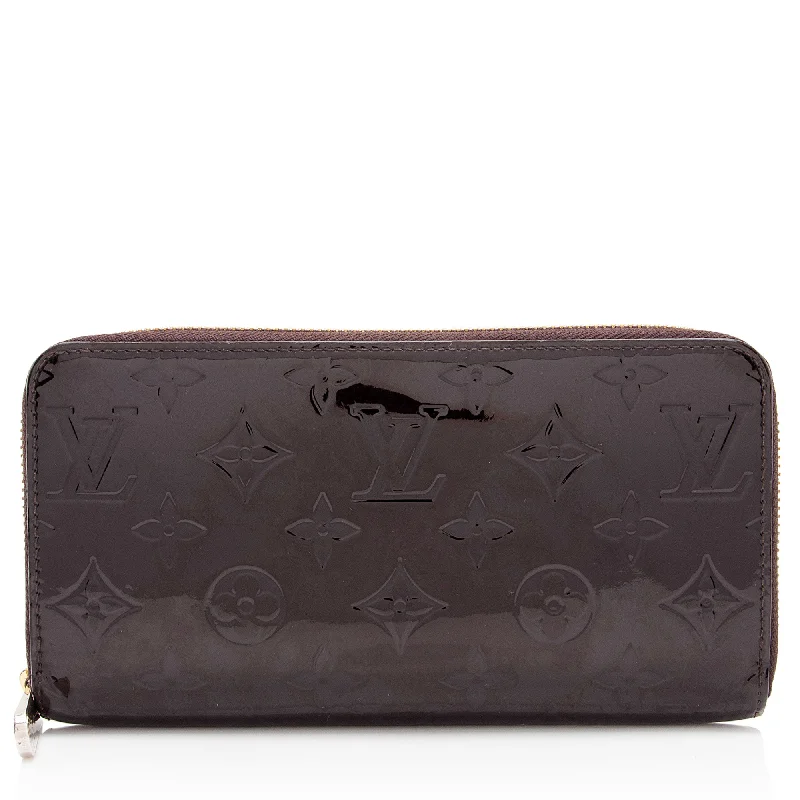 Louis Vuitton bags with bold leather design -Louis Vuitton Monogram Vernis Zippy Wallet (SHF-0wPWNy)