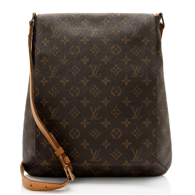 Louis Vuitton bags with delicate stitching -Louis Vuitton Vintage Monogram Canvas Musette Salsa GM Shoulder Bag (SHF-vuabKZ)