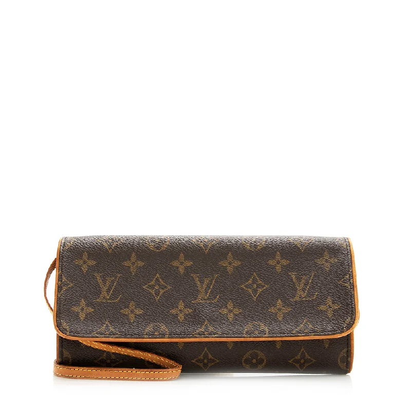 Louis Vuitton bags for every occasion in style -Louis Vuitton Vintage Monogram Canvas Pochette Twin GM Shoulder Bag (SHF-20305)