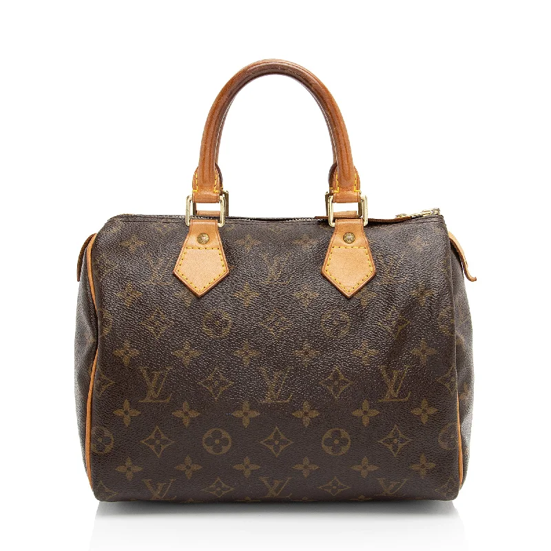 Louis Vuitton handbags with intricate designs -Louis Vuitton Vintage Monogram Canvas Speedy 25 Satchel (SHF-GB815h)