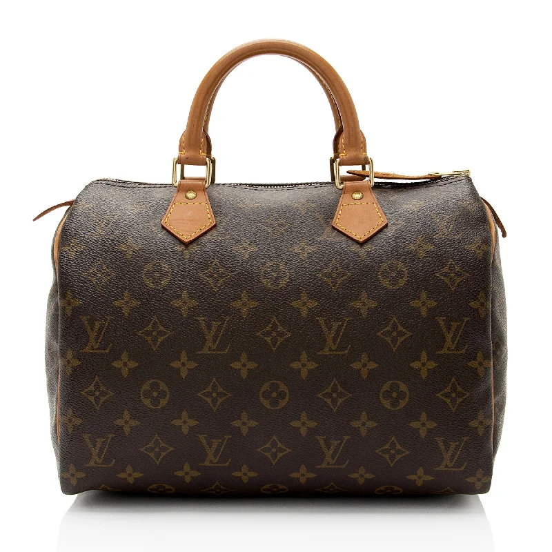 Louis Vuitton bags with vibrant colors -Louis Vuitton Vintage Monogram Canvas Speedy 30 Satchel (SHF-2mH6P9)