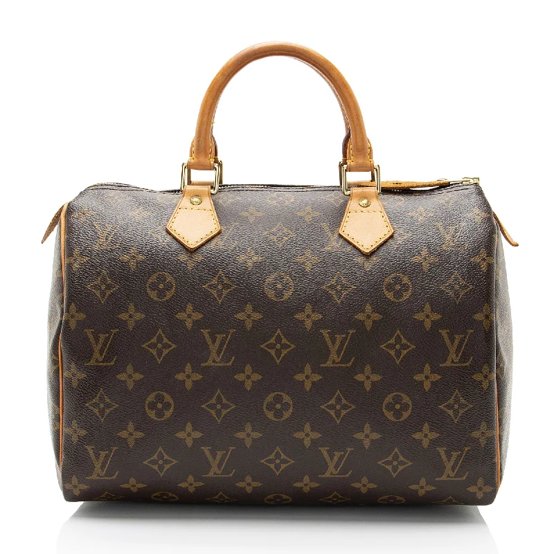 Louis Vuitton designer bags with high-end details -Louis Vuitton Vintage Monogram Canvas Speedy 30 Satchel (SHF-q1arz5)