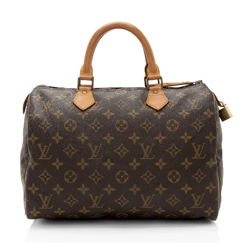 Louis Vuitton handbags for every fashion style -Louis Vuitton Vintage Monogram Canvas Speedy 30 Satchel (SHF-qPZpG7)