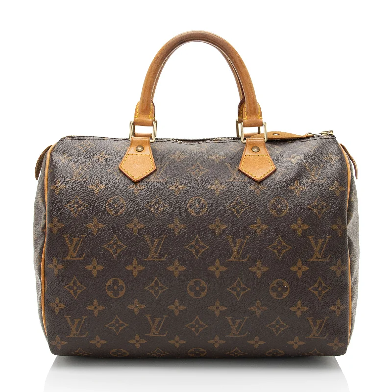 Louis Vuitton monogrammed bags for stylish women -Louis Vuitton Vintage Monogram Canvas Speedy 30 Satchel (SHF-suVW6Y)