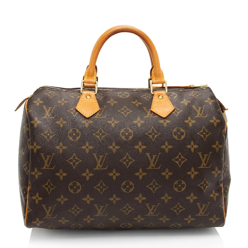 Louis Vuitton bags with soft leather lining -Louis Vuitton Vintage Monogram Canvas Speedy 30 Satchel (SHF-Vrb4VS)