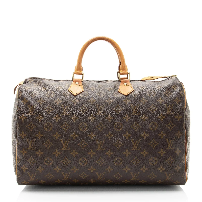 Louis Vuitton bags with modern touch -Louis Vuitton Vintage Monogram Canvas Speedy 40 Satchel (SHF-dm0aU9)