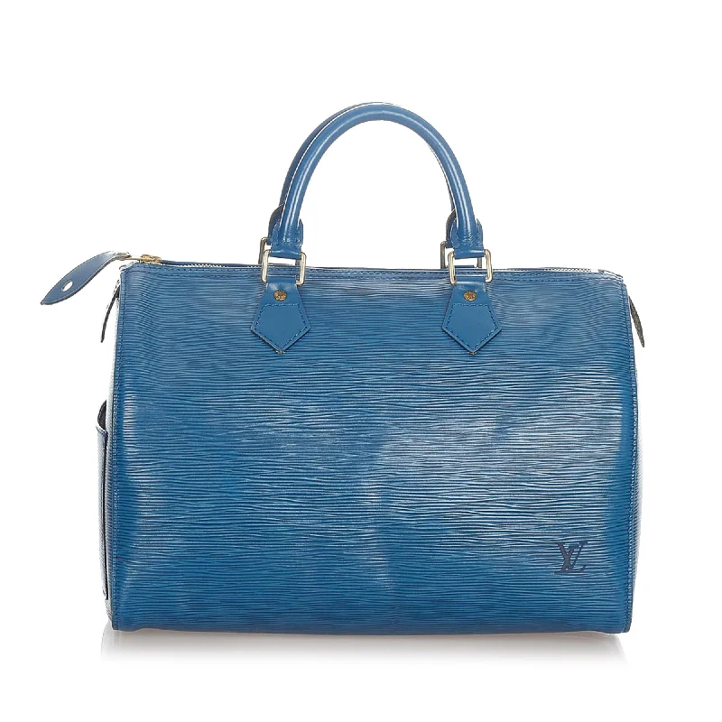 Louis Vuitton signature bags with leather handles -Louis Vuitton Epi Speedy 30 (SHG-23105)